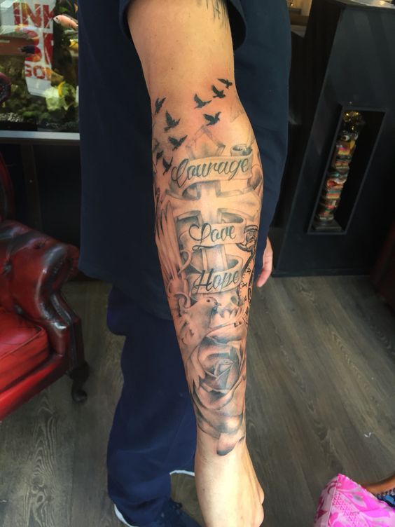 Best Half Sleeves Arm Tattoos for Men - half sleeve tattoo men's forearm