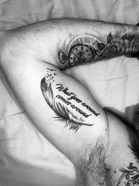 Best Inner Arm Tattoos for Men - inner bicep tattoo men