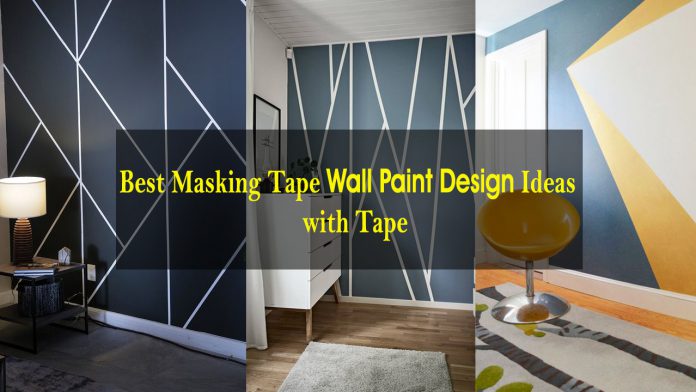 Best Masking Tape Wall Paint Design Ideas with Tape