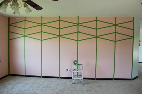 Cane Inspired Wall Paint Design - wall paint designs