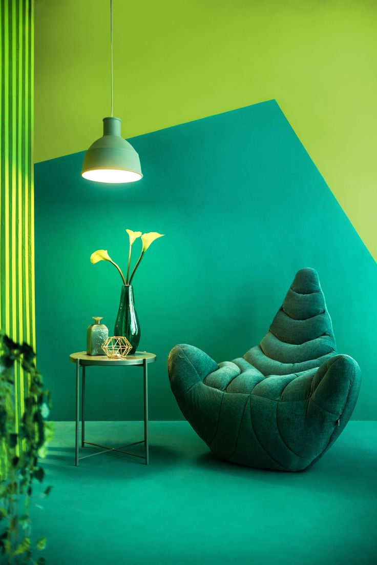 Green Color Combination for Rooms -  light green wall colour combination