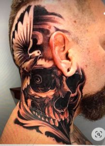 Hood Gangsta Neck Tattoo Designs - gangster hood tattoos