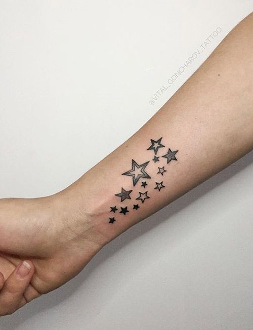 Star Design Side hand tattoos for females - star tattoo designs on hand for girl