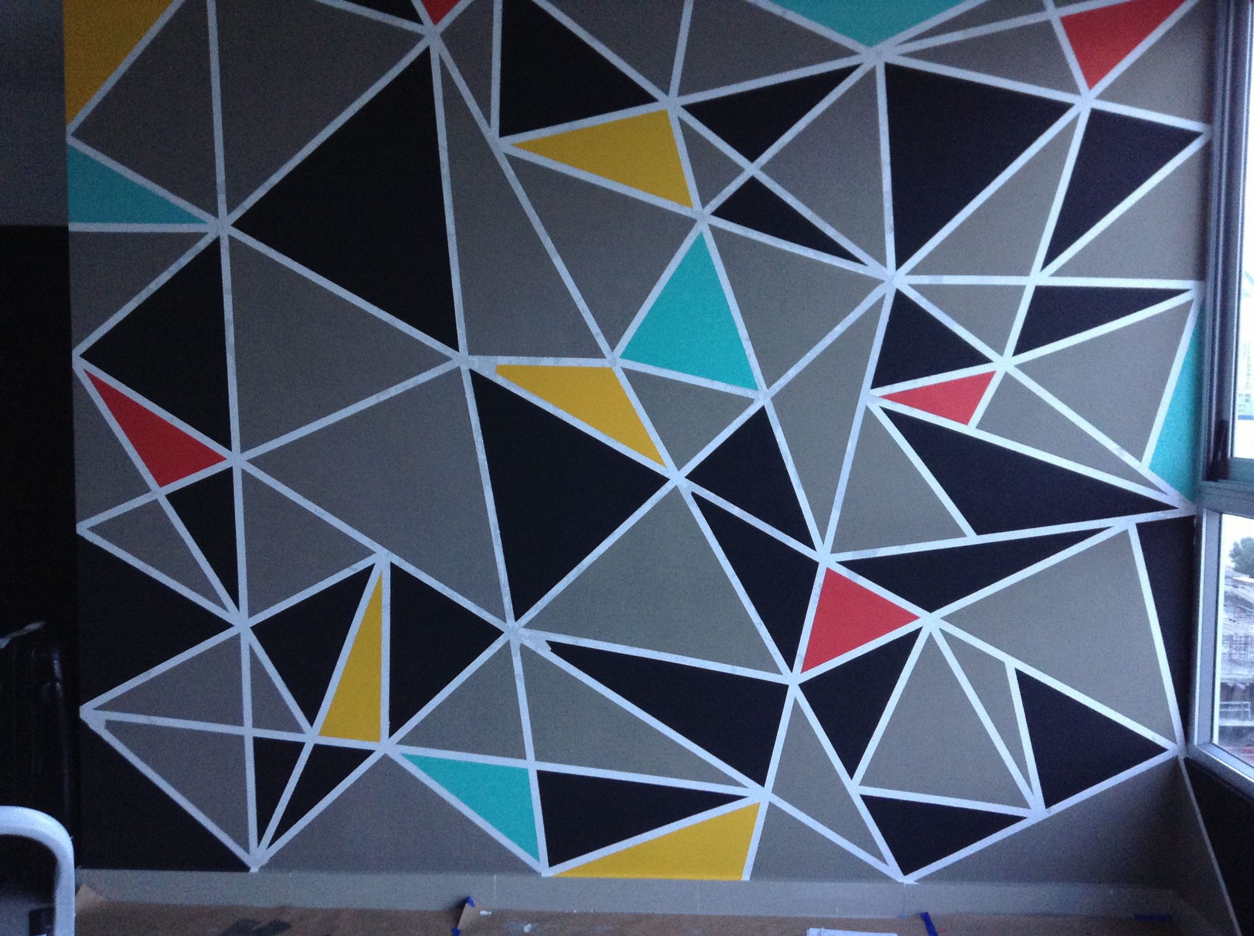 Triangle Paint Design - triangle wall paint design