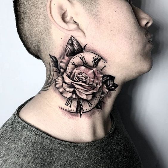 attractive gangster neck tattoos - gangster tattoos for guys