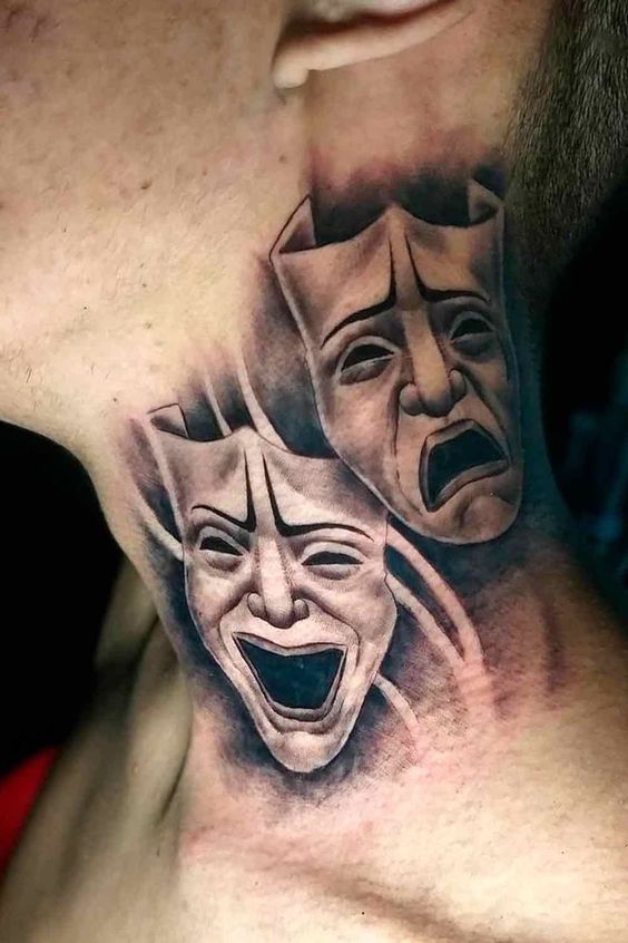 hood gangsta neck tattoo designs - gangster hood tattoos