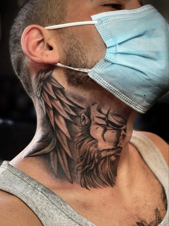 Unique hood gangster side neck tattoos for guys - gangster tattoos for guys