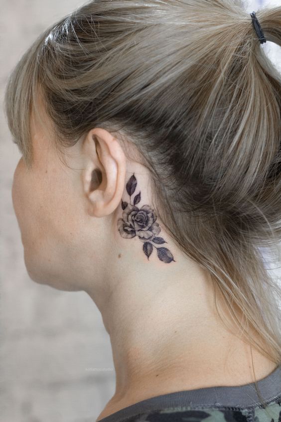 meaningful womens side neck tattoos - small neck tattoos for females