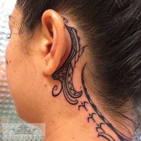meaningful womens side neck tattoos - Best Side Neck Tattoos for womens
