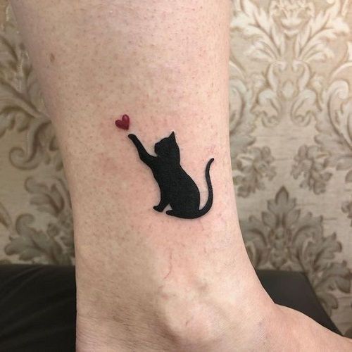 Cat Tattoos Simple - cartoon cat tattoo