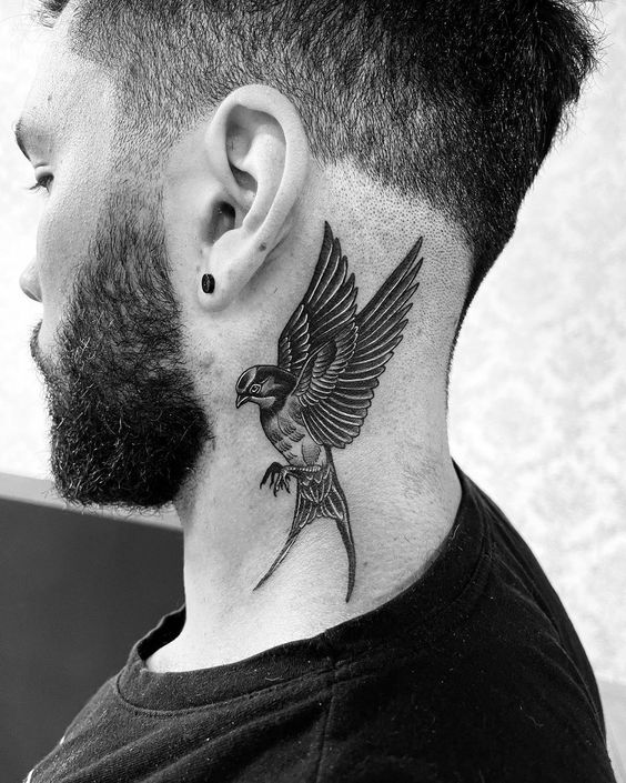 Classy Behind the Ear Tattoos Men - behind the ear tattoos for guys