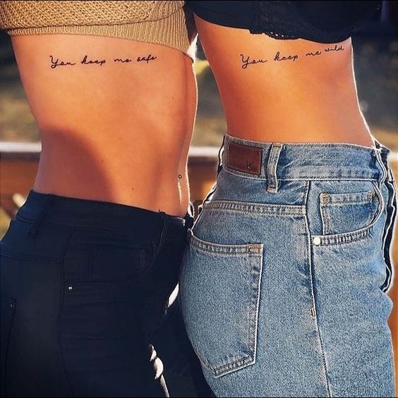 Loving Cousin Matching Tattoos - matching tattoos for cousins boy and girl