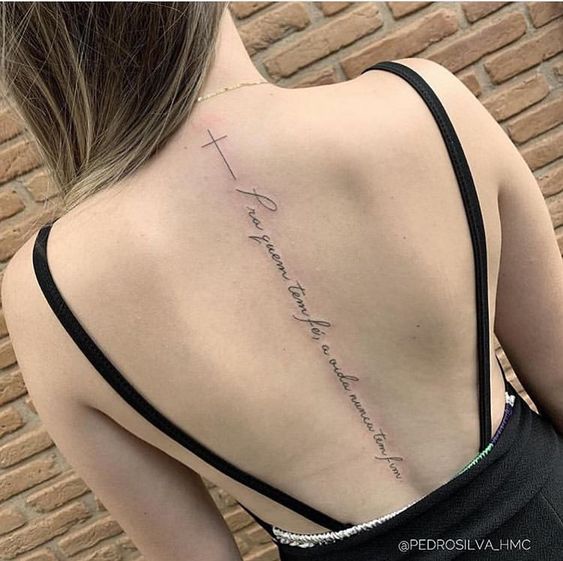 Quote Spine Tattoos - quote spine tattoos for females