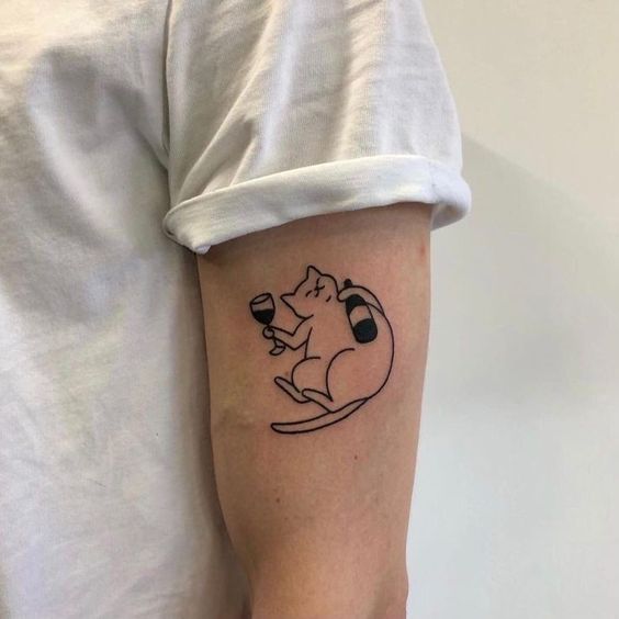 Simple Cat Tattoos - cute cat tattoo
