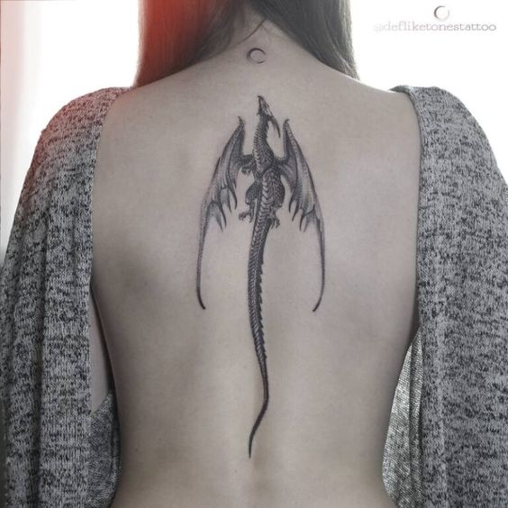 Women's Feminine Spine Tattoos - baddie women's feminine spine tattoos