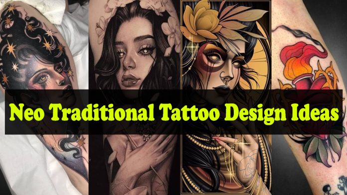 55+ Classy Neo Traditional Tattoo Design Ideas - neo traditional tattoo meaning