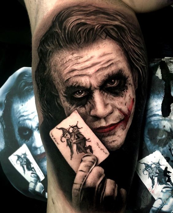 Joker Face Tattoo - joker face tattoo meaning