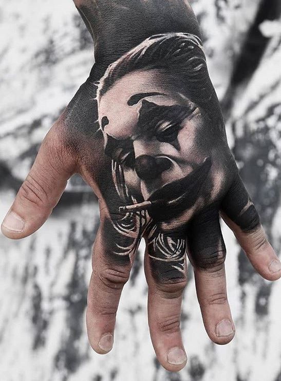Joker Hand Tattoo