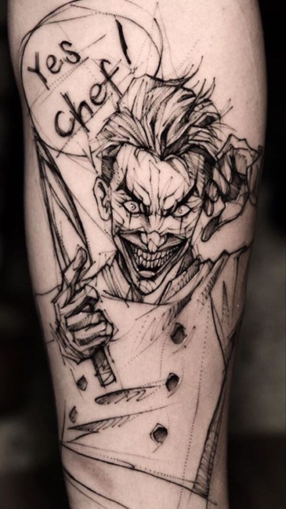 Joker Tattoo Ideas - joker tattoo meaning