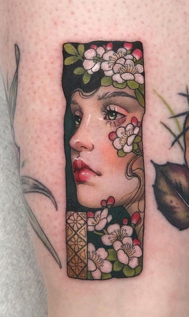 Neo Traditional Flower Tattoo - neo traditional flower tattoo sleeve