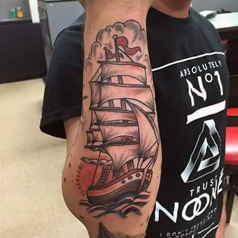 American Traditional Ship Tattoos - american traditional ship tattoo meaning