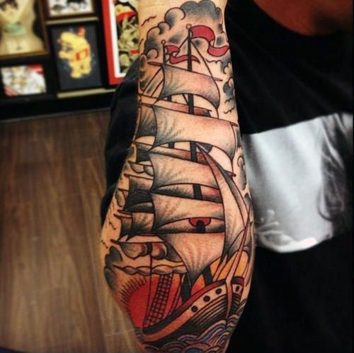 American Traditional Ship Tattoos - american traditional ship tattoo meaning