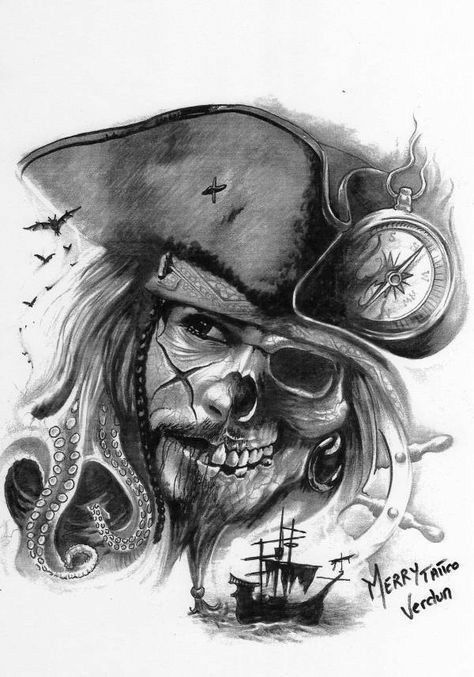Pirate Ship Tattoos - pirate ship tattoo meaning