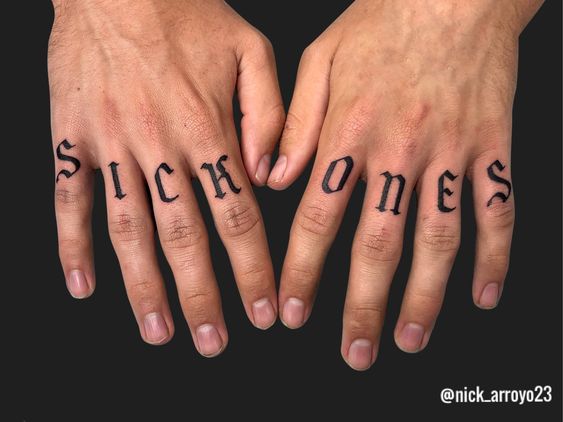 Simple Knuckle Tattoos - knuckle tattoo generator
