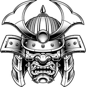 Samurai Mask Tattoo - oni mask tattoo