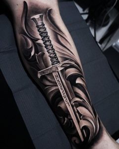 Samurai Sword Tattoo - broken katana tattoo meaning