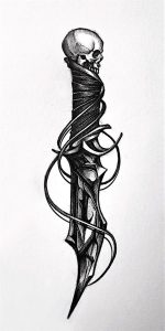 Samurai Sword Tattoo - broken katana tattoo meaning