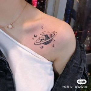 Beautiful Front Shoulder Tattoos for Women - meaningful shoulder tattoos for females