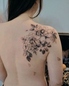 Flower Shoulder Tattoos for Women - small flower shoulder tattoos for females