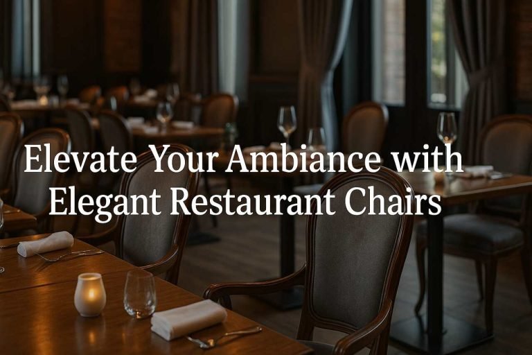 Elevate Your Ambiance with Elegant Restaurant Chairs Elegant upholstered restaurant chairs in a sophisticated dining room setting.