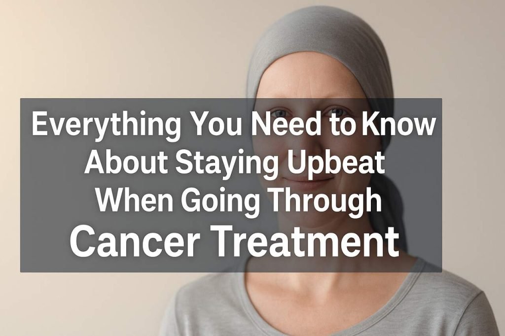 Everything You Need to Know About Staying Upbeat When Going Through Cancer Treatment Woman in headscarf smiling confidently during cancer treatment.