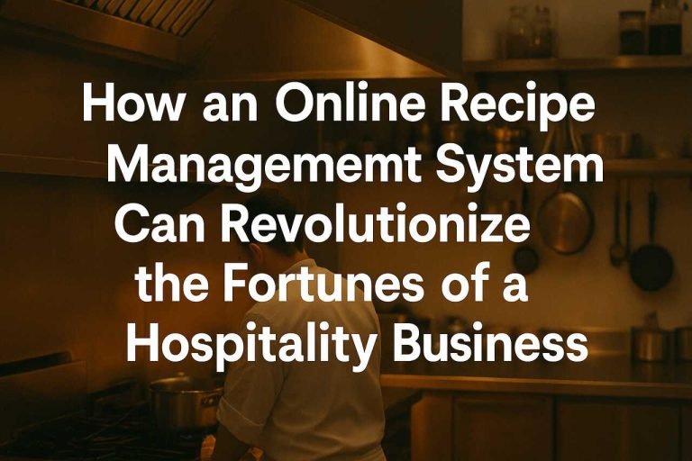 How an Online Recipe Management System Can Revolutionize the Fortunes of a Hospitality Business Chef cooking in a commercial kitchen, representing digital recipe management benefits.