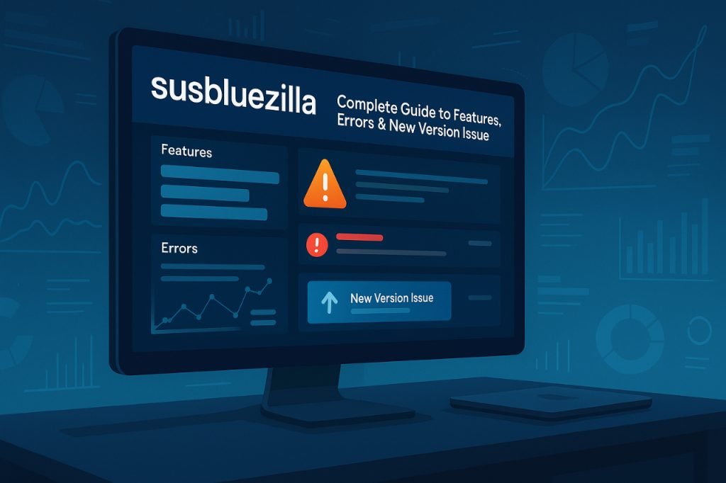 Susbluezilla: Complete Guide to Features, Errors & New Version Issue susbluezilla software dashboard with features and error notifications
