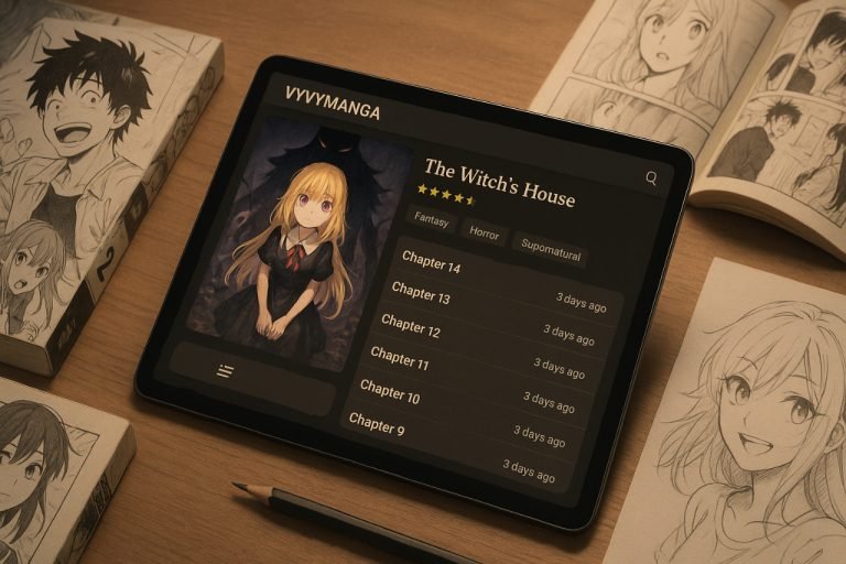 vyvymanga: Everything You Need to Know About the Manga Platform Alt Text: VyvyManga platform interface with manga art and digital reading setup.