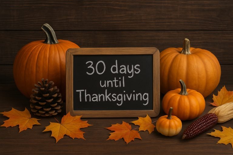 How Many Days Until Thanksgiving: History and Preparation Guide Thanksgiving-themed autumn table with pumpkins and fall decorations.