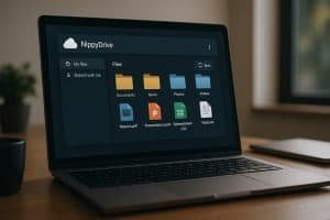 Computer screen showing a cloud storage dashboard for NippyDrive