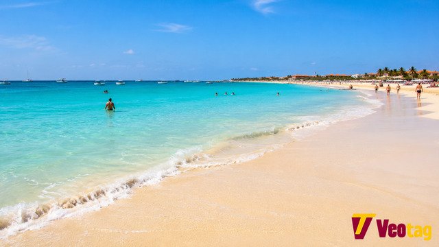 Praia de Santa Maria beach on Sal Island, Cabo Verde
