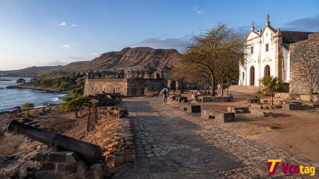 Cidade Velha Cabo Verde historic architecture on Santiago Island