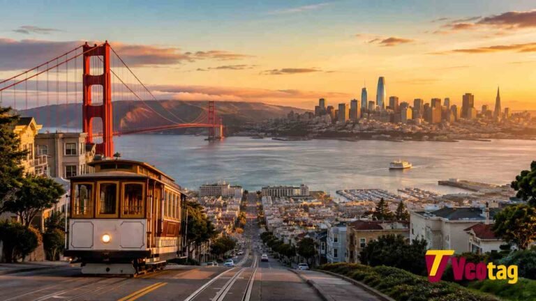 Things to do in San Francisco with Golden Gate Bridge, cable car, and city skyline