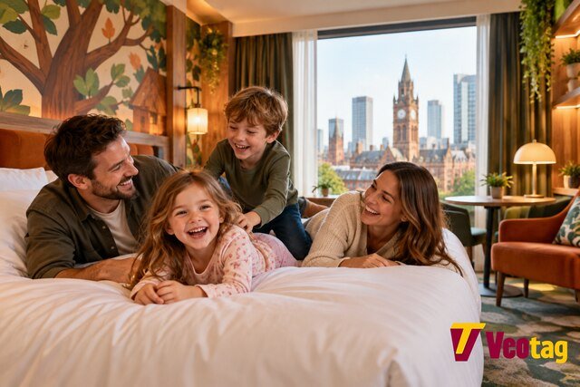 Family enjoying a stay at Treehouse Hotel Manchester