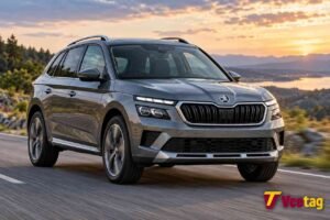 Skoda Kamiq Review 2026: Practicality, Engines, Interior, Costs and Verdict Skoda Kamiq review 2026 – grey compact SUV on the road