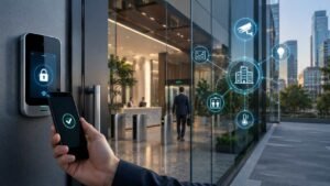 Why the Rise of Smart Buildings Requires a Complete Rethink of Physical Access Control Smart building physical access control with mobile access and connected security systems.