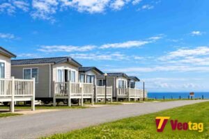 Skirlington Caravan Park holiday caravans with private decking near the coast