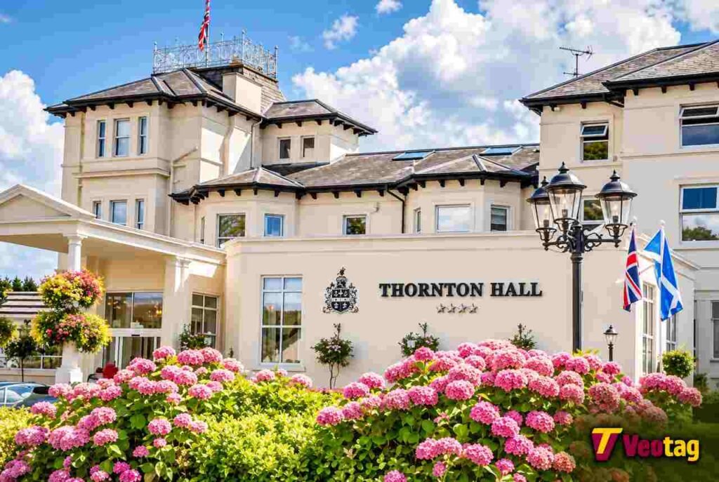 Thornton Hall Spa: Treatments, Spa Days, Facilities and Booking Guide Thornton Hall Hotel & Spa in Wirral with elegant architecture and pink flowers